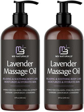 Lavender Massage Oil with Collagen and Stem Cells - Skin Firming Therapy Oil for Cellulite and Quick Absorption on Bum, Thighs, and Belly, 8 fl oz (Pack of 2) by M3