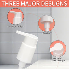 3 Pack Replacement Dispenser Pump for Bio-Oil 6.7 oz Skincare Body Oil Bottle with White Pump Lid for Easy Use and Refilling