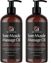 Arnica Sore Muscle Massage Oil for Massage Therapy - with Collagen Stem Cells Arnica and Menthol - Multipurpose Instant Absorption Full Body Massage Oil by M3 (Pack of 2)