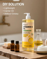 Yoken Vitamin E Oil 32 Fl Oz Vitamin E oil for Skin Bulk Vitamine oils for Face Perfect DIY Bath and Body Oil Cold Pressed Hexane Free Non-GMO Gluten Free Formula