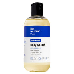 Her Fantasy Box | Body Splash Blueberry Crème Fragrance Oil – Fruity Creamy Berry Scent with Vanilla Sugar & Citrus Notes, Lightweight Hydrating Body Oil, Vegan & Cruelty Free