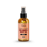 The Mane Attraction TMA Calendula Body Oil 4oz – Organic Calendula Infused Oil with Sunflower Almond Grapeseed & Jojoba – Soothing Body Oil for Sensitive Skin Redness Dryness and Discoloration