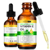 flasture Vitamin E Oil 75,000 IU – 100% Pure Natural Vitamin E for Skin, Face, Hair, Scars – Deep Moisturizing Body Oil for Dry Skin, Wrinkles – Cold-Pressed, Non-GMO,Skincare – 2 Fl Oz