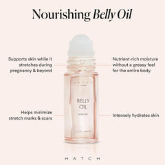 HATCH Belly Oil, Pregnancy & Postpartum Skincare for Stretch Marks, Quick-Drying for Full Body & Soothes Irritation, Plus Vegan, Clean & Plant-Based, 1 Fl Oz