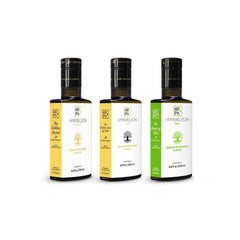 HYPERELEON Master Pack | Green + Gold + Ultra Gold | Premium, Organic, Extremely High Phenolic, Greek Extra Virgin Olive Oil 100% Pure | Bio & Unfiltered | 107 INTERNATIONAL Awards | 3x 260ml