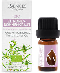 Essences Bulgaria Organic Lemon Savory Essential Oil 0.17 Fl Oz | 5ml | Satureja Montana Citriodora | for Immune System, Vitality, Health | Sensitive & Dry Skin | Aromatherapy | Therapeutic Grade