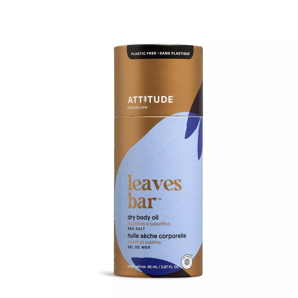 ATTITUDE Dry Body Oil, Natural Origin, Leaves Skin Feeling Soft & Nourishes, Grapeseed, Jojoba and Avocado Oils, EWG Verified, All Skin Types, Lightweight Formula, Vegan, Sea Salt, 2.87 Fl Oz
