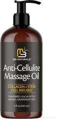 Anti Cellulite Oil and Lymphatic Drainage Massager Kit | Fascia Blaster for Contoured & Smoother Skin | Muscle Roller for Sore Arms, Legs, and Stomach, 8 fl oz by M3
