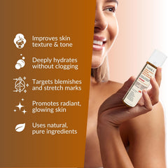 Nasola Kojic Acid Argan Skincare Bio Pure Oil with Vitamin E Face & Body Moisturizer Serum for Scars & Stretch Marks