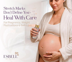ESBELL Body Oil with Vitamin E & Natural Extracts- Stretch Mark & Skin Nourishment Oil for Pregnancy and Weight Fluctuations – Deep Hydratation & Fast Absorption -120ml